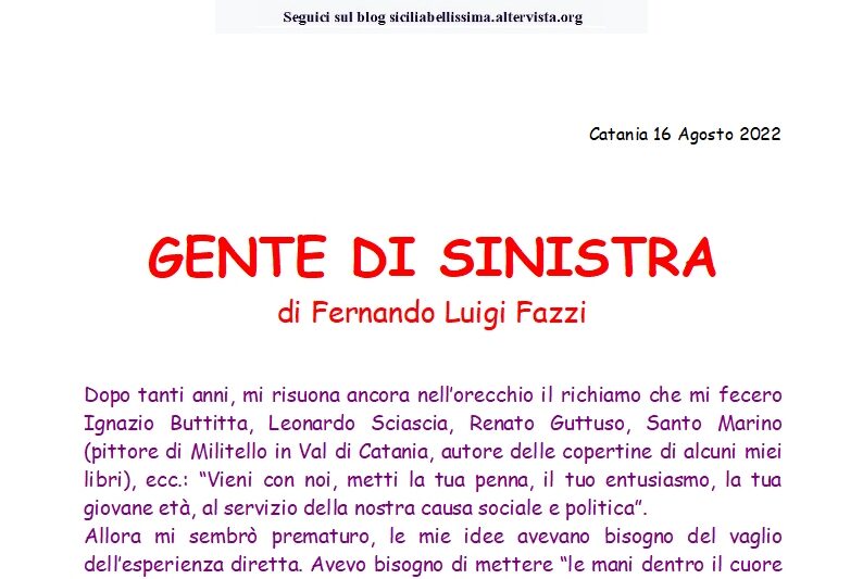 Fazzi, Fernando Luigi – GENTE DI SINISTRA